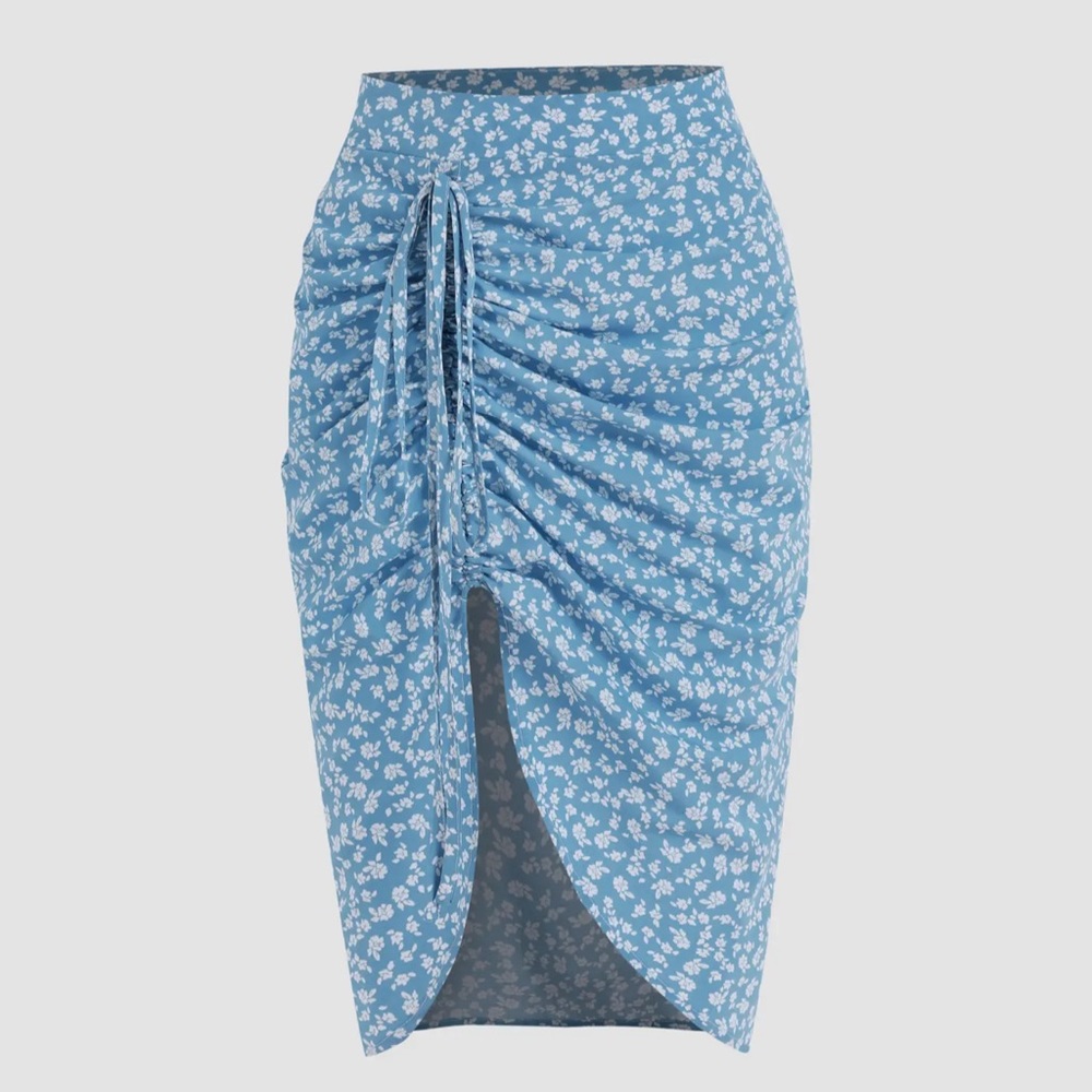 🩵DITSY FLORAL DRAWSTRING MIDI SKIRT by cider🩵